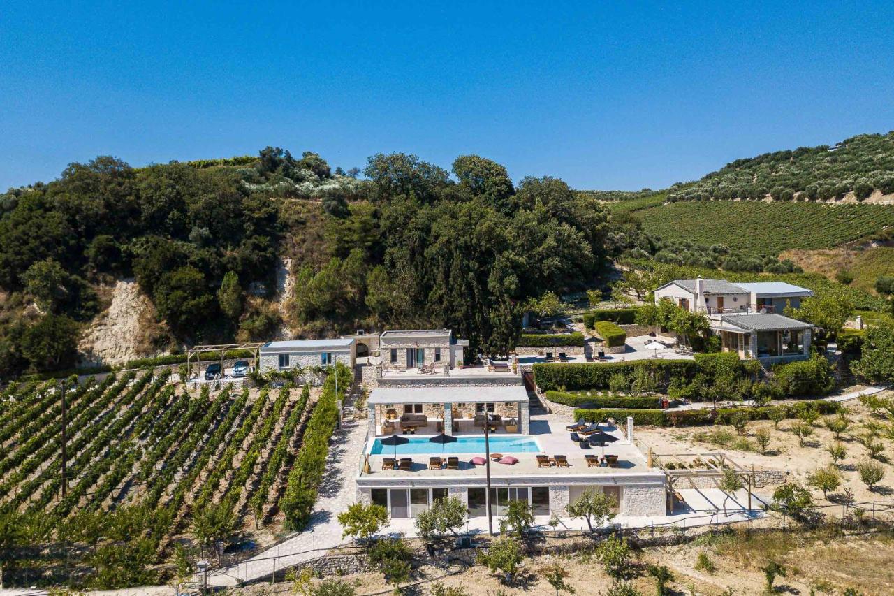 Villa Mantilari Wine Estate 7 Apartments 2 Private Pools 1 Heated Tennis Court Fitness Center Archanes Exteriér fotografie